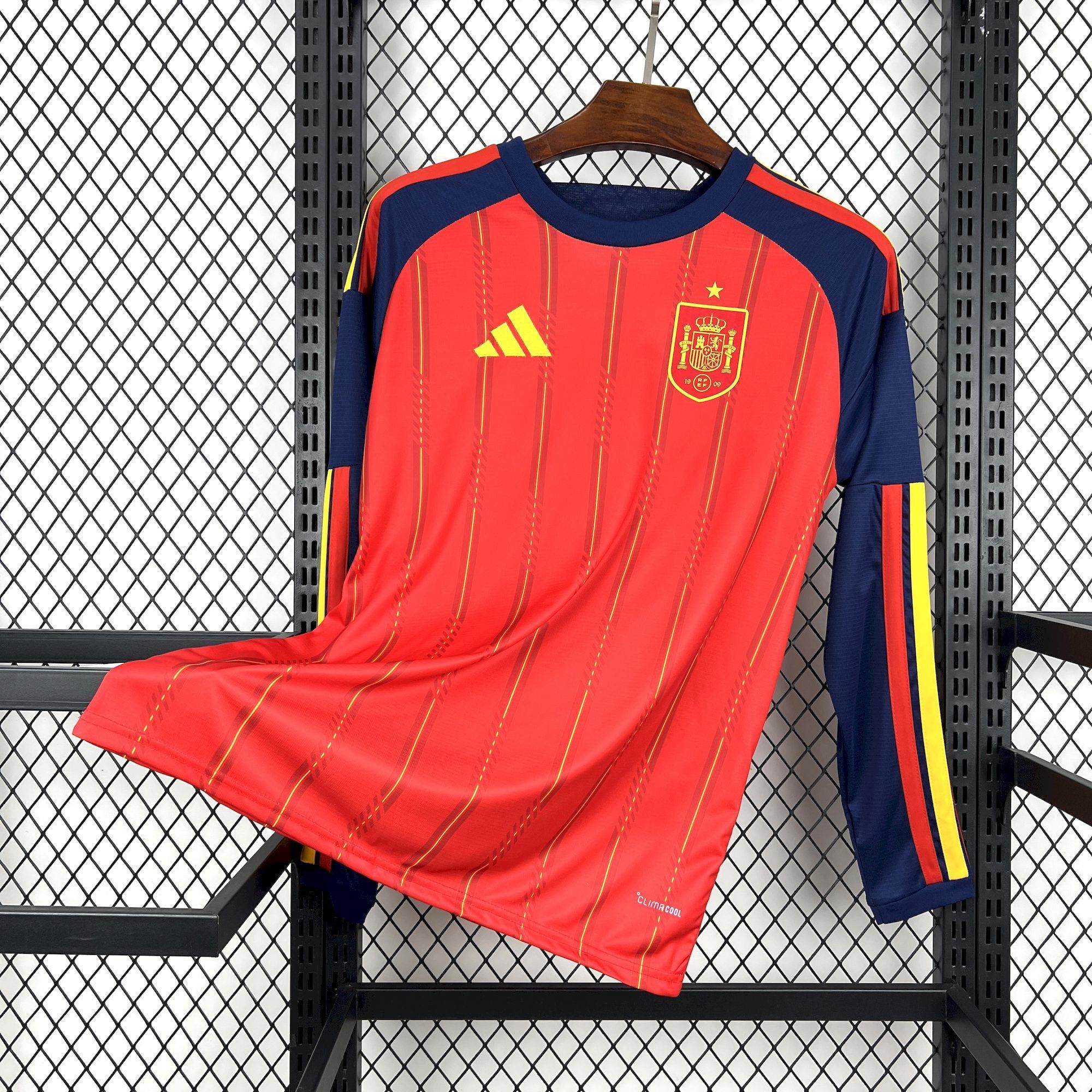 Mens Spain 2026 World Cup Home Long Sleeve Jersey españa