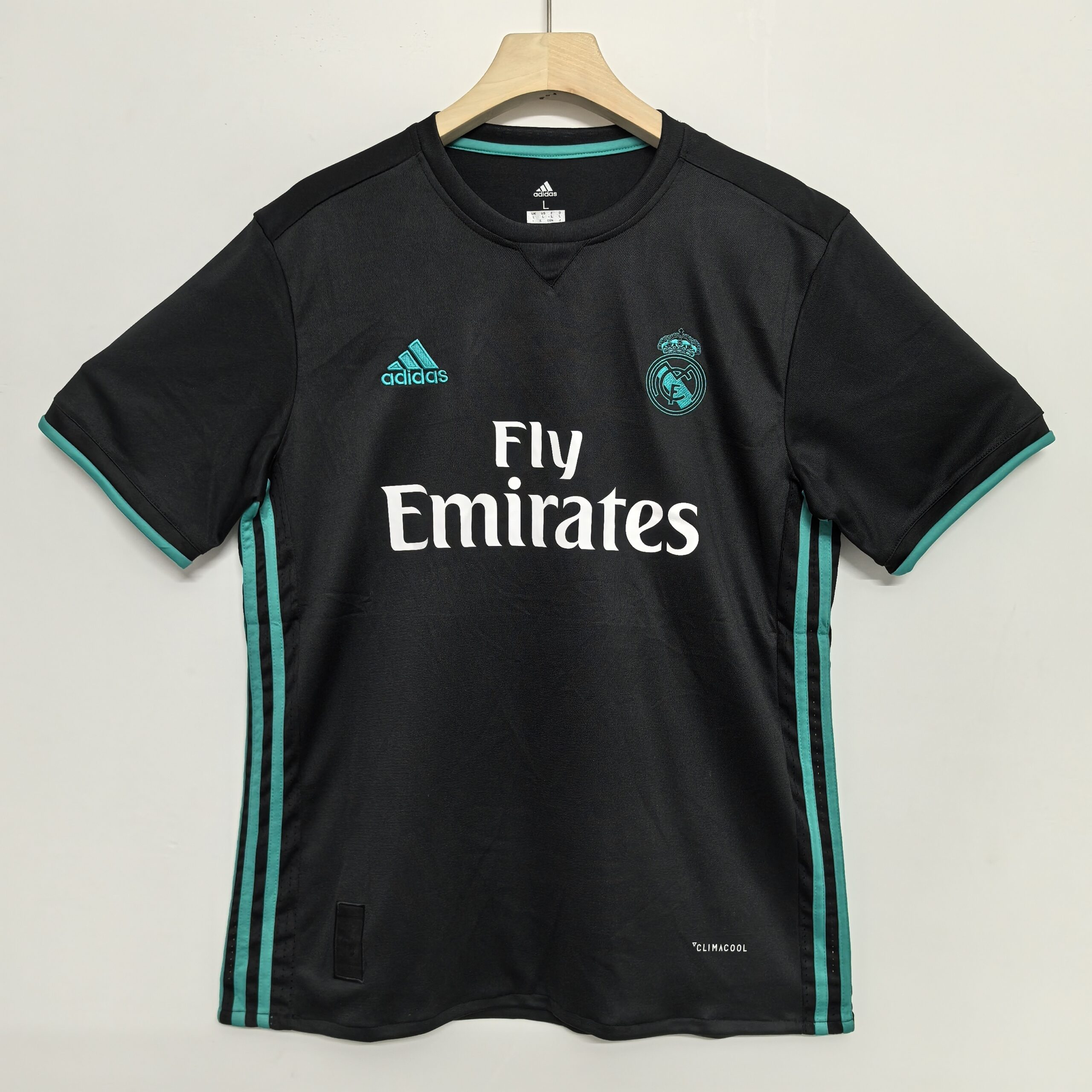 17-18 Black Real Madrid Away Short-sleeved Shirt