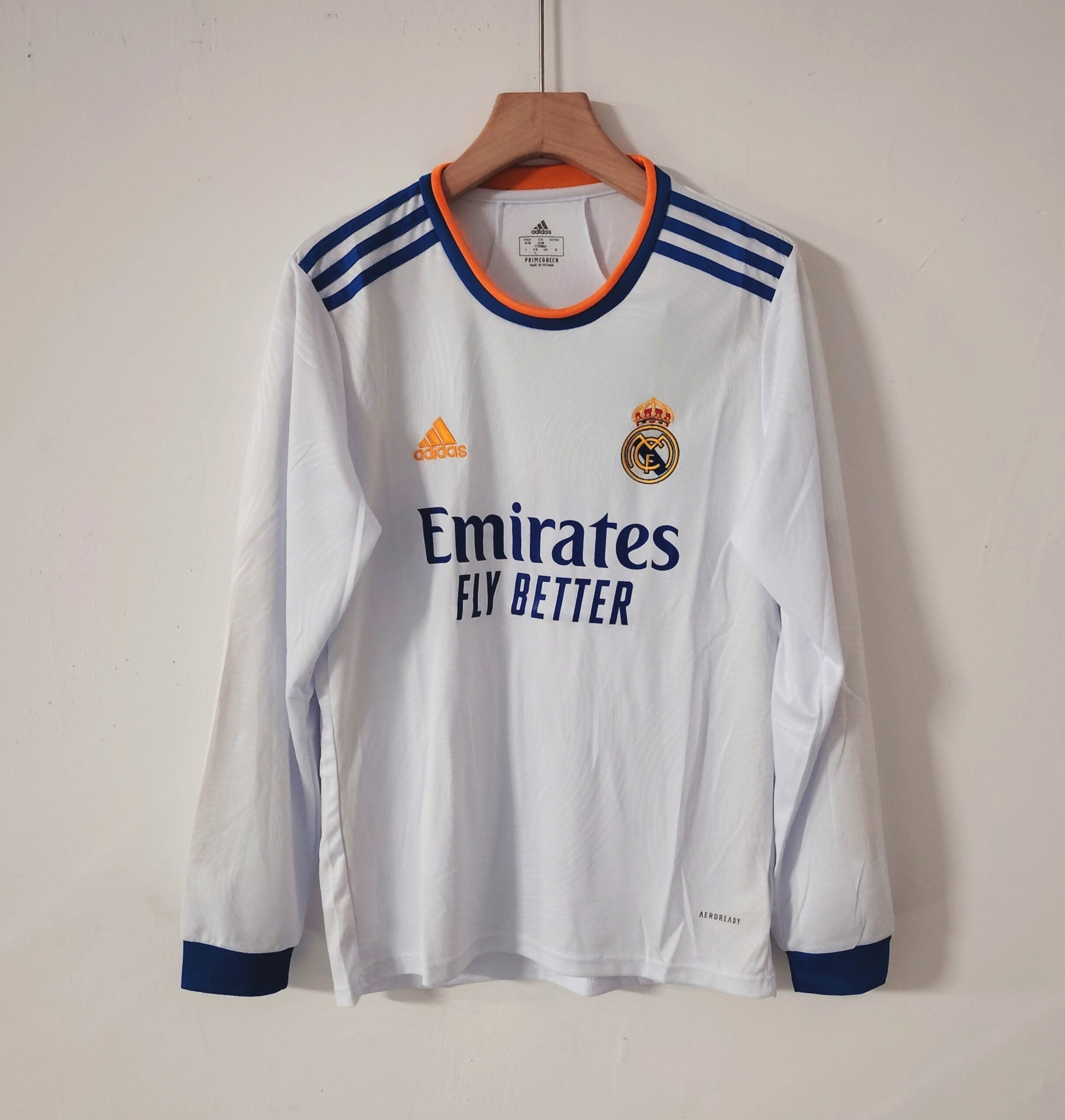 2021-2022 Real Madrid Home Stadium Long Sleeves